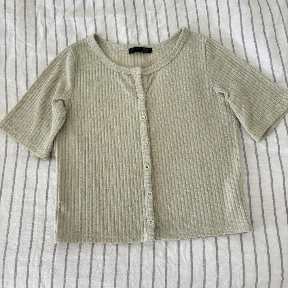 Light green button up shirt